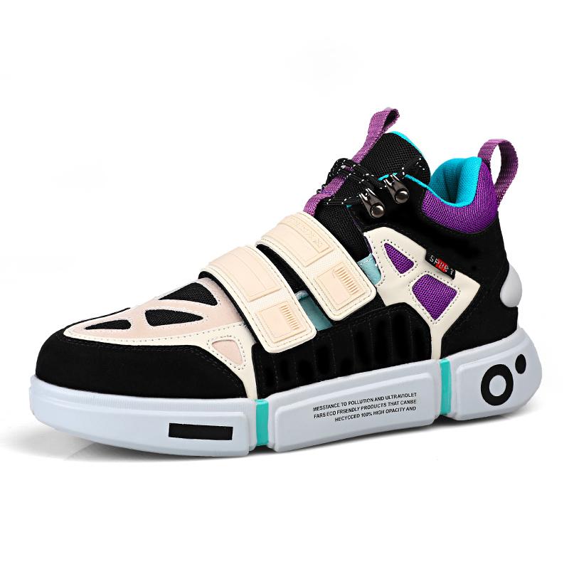 EUPHORIA 'Psyche Spark' X9X Sneakers - Black/Beige/Purple