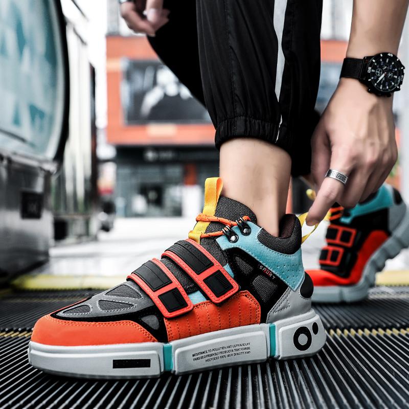 EUPHORIA 'Psyche Spark' X9X Sneakers - Orange/Black/Blue